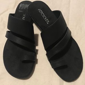 AEROSOLES Black Sandals Size 6